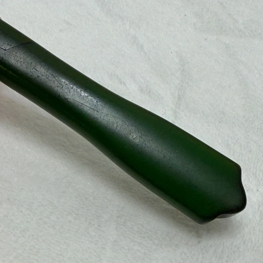 VTG‎  Sta-On Art Deco Forest Green Bakelite Handle Dinner Knife Retro SEE